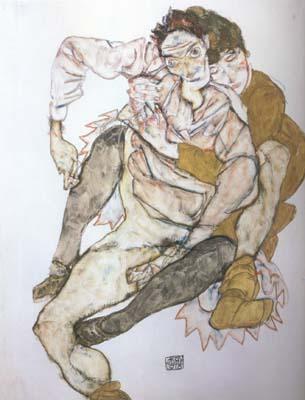 Egon Schiele Seated Couple (mk20) oil painting image